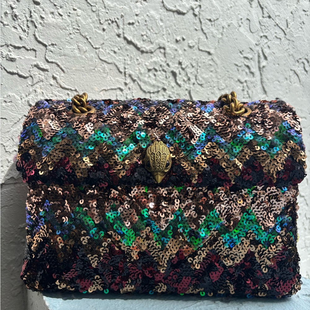 Kurt Geiger Multicolor Sequin Chain Shoulder Bag - Picture 7 of 10